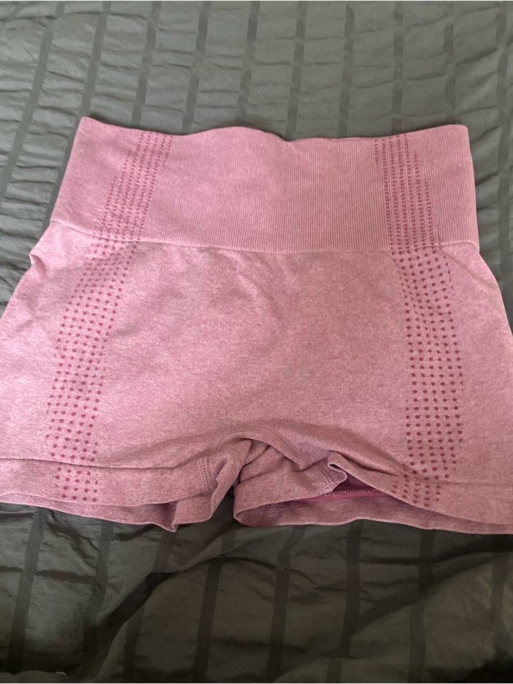 High-Waist Pink Seamless Women’s Shorts